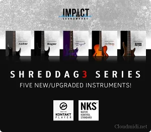 九把电吉他贝司音色库合集-Impact Soundworks Shreddage 3 Series Kontakt