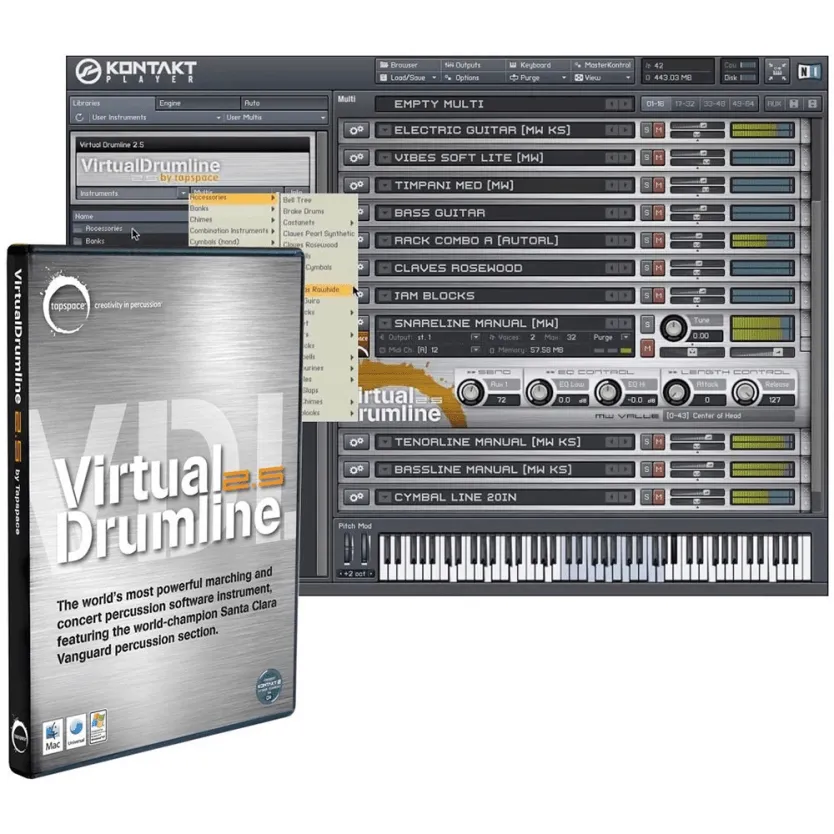 TapSpace Virtual DrumLine 2.5 Kontakt TapSpace Virtual DrumLine 2.5 Kontakt