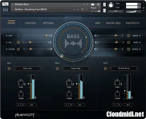电影配乐合成贝司音源-Heavyocity Mosaic Bass Kontakt