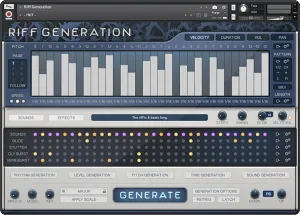 旋律和节奏即兴MIDI音源-In Session Audio Riff Generation 1.5 Kontakt