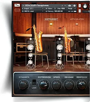 工作室萨克斯风音源-8Dio Studio Saxophones 1.2 Kontakt