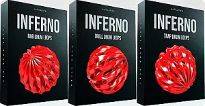 Trap、Drill 和 RnB鼓循环采样包-Cymatics Inferno Drum Loops (MIDI, WAV)