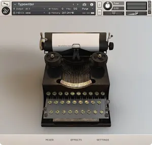 免费的打字机音源-Wavesfactory Typewriter Kontakt