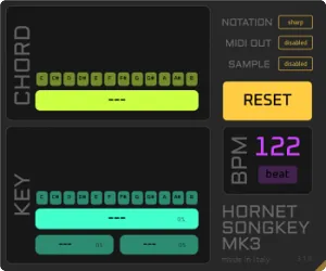 歌曲实时和弦速度调号检测插件-HoRNet SongKey MK3 v3.1.0 WiN-MAC