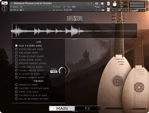 中世纪弹拨乐器音色库-Sonuscore Medieval Phrases Lute And Theorbo Kontakt