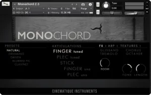 单弦琴音色库-Cinematique Instruments Monochord v2.5 Kontakt