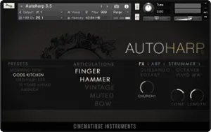 自动竖琴音色库-Cinematique Instruments Autoharp v3.5 Kontakt