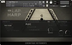 怀竖琴音色库-Cinematique Instruments Lap Harp v1.5 Kontakt