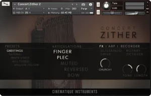 齐特琴音色库-Cinematique Instruments Concert Zither v2 KONTAKT