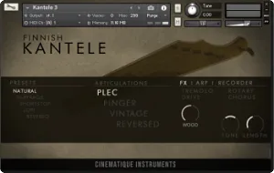 康特勒琴音色库-Cinematique Instruments Kantele  2.5 Kontakt