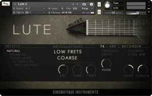 中世纪鲁特琴音色库-Cinematique Instruments Lute v2 Kontakt