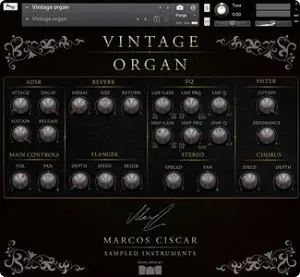 老式经典管风琴音色库-Marcos Ciscar Vintage Organ Kontakt