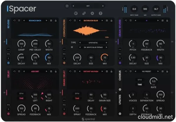 模块化混响延迟插件-Spectral Plugins Spacer v1.0.0 Mocha-win :-1 模块化混响延迟插件-Spectral Plugins Spacer v1.0.0 Mocha-win :-1