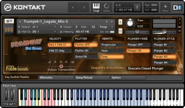 百老汇大乐队迷你连奏版 - Broadway Big Band 1.3 Mini-Legato Kontakt :-1