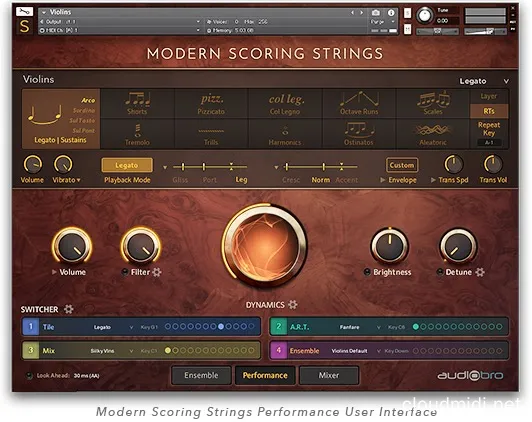 摩登电影拉丝弦乐加连奏拓展-Audiobro Modern Scoring Strings + Legato Kontakt :-1