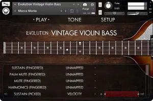 小提琴形电贝司音源-Orange Tree Samples Evolution Vintage Violin Bass v1.2.5 Kontakt