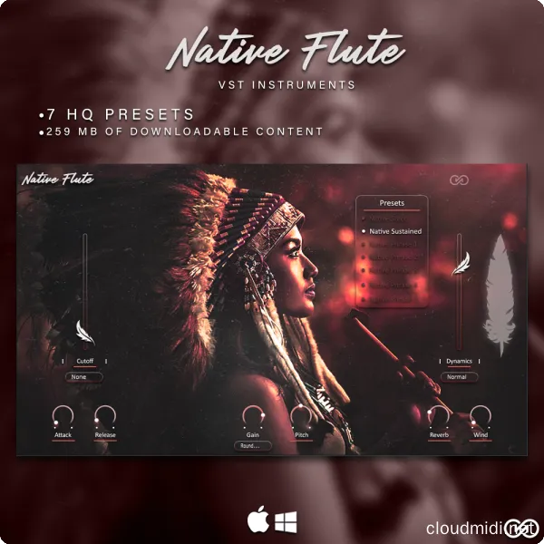 虚拟原住民长笛音源-Infinite Audio Native Flute WIN-MAC :-1 虚拟原住民长笛音源-Infinite Audio Native Flute WIN-MAC :-1