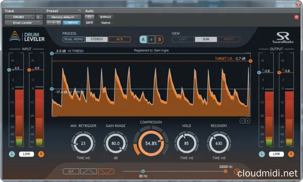 鼓点压缩器-Sound Radix Drum Leveler v1.2.1 R2R-win :-1 鼓点压缩器-Sound Radix Drum Leveler v1.2.1 R2R-win :-1