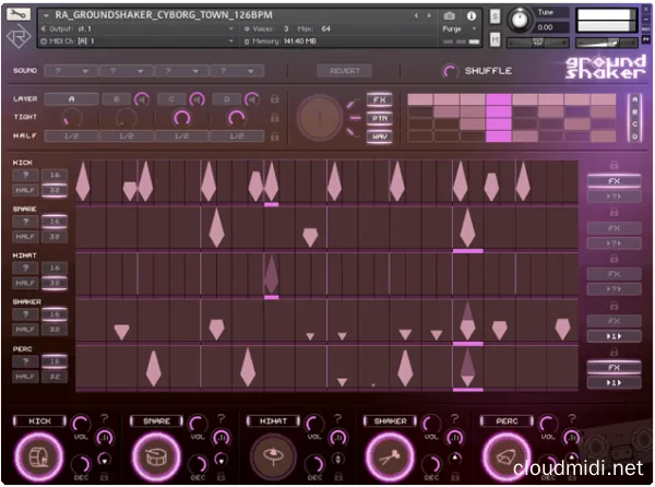 节奏律动生成器-Rigid Audio Groundshaker Kontakt :-1