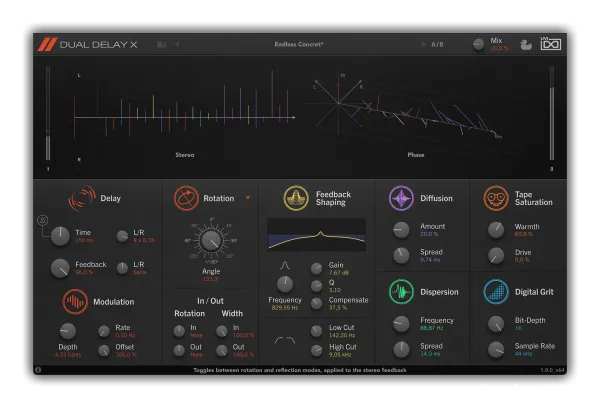 空间延时效果器-UVI Dual Delay X v1.1.5 R2R-win :-1