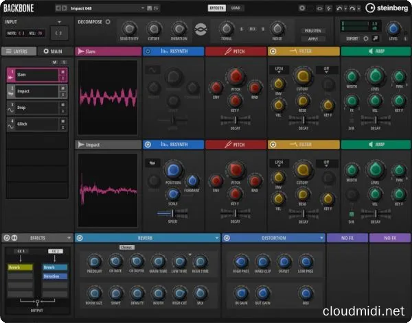 创意鼓机合成器-Steinberg Backbone v1.6.0 R2 R2R-win :-1