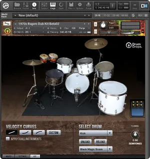 雷鬼架子鼓音色-DrumDrops Rogers Big R Dub Kit Kontakt