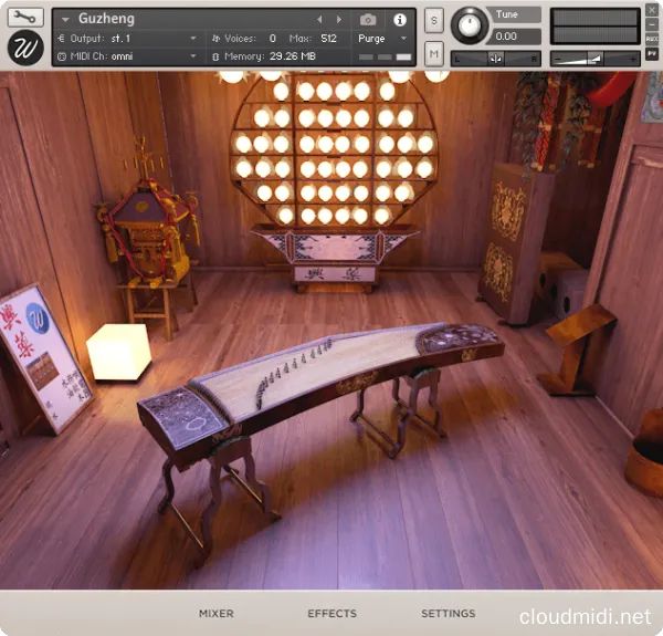 中国古筝音色库-Wavesfactory Guzheng KONTAKT :-1 中国古筝音色库-Wavesfactory Guzheng KONTAKT :-1