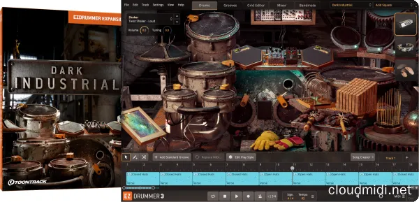 拓展鼓音色-Toontrack Dark Industrial EZX Soundbank :-1
