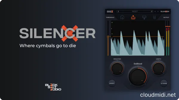鼓声混音插件-Black Salt Audio Silencer v1.0.8 macOS :-1