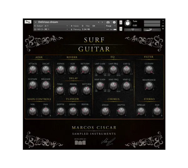 冲浪电吉他音色-Marcos Ciscar Surf Guitar Kontakt :-1 冲浪电吉他音色-Marcos Ciscar Surf Guitar Kontakt :-1