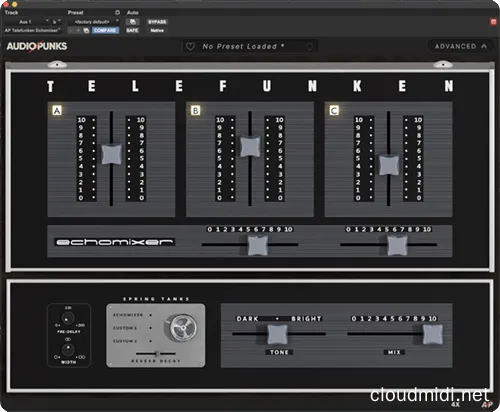 弹簧混响回声插件-Audiopunks AP Telefunken Echomixer v1.2.0 MOCHA-win :-1 弹簧混响回声插件-Audiopunks AP Telefunken Echomixer v1.2.0 MOCHA-win :-1