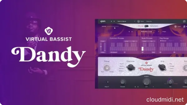 虚拟贝司音源插件-uJAM Virtual Bassist DANDY v2.3.0 WIN-MAC :-1