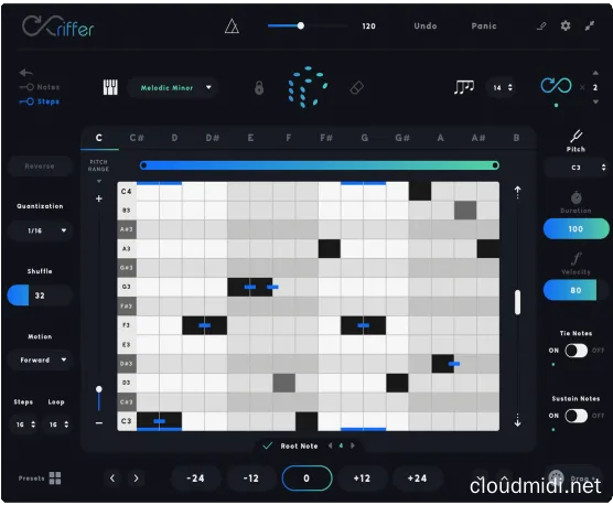即兴演奏乐句生成插件-Audiomodern Riffer v3.1.2 WIN-MAC :-1
