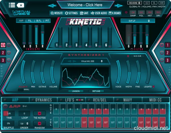 电子合成器-Virtual Wavs Kinetic v2.0 WiN-MAC :-1 电子合成器-Virtual Wavs Kinetic v2.0 WiN-MAC :-1