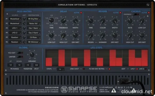 老式复音合成器-Synapse Audio Obsession v1.2.1 WiN-MAC :-1