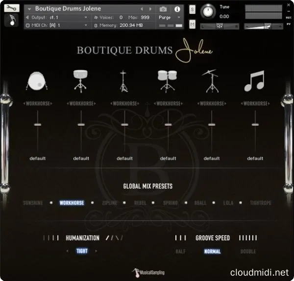 Musical Sampling Boutique Drums Jolene Kontakt :-1 Musical Sampling Boutique Drums Jolene Kontakt :-1