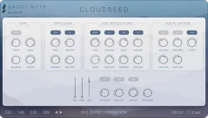 算法混响插件-Ghost Note Audio Cloud Seed Algorithmic Reverb v2.2.1 WiN