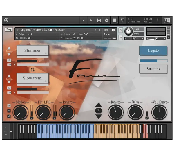 David Forner El Dorado Legato Ambient Guitar Kontakt :-1