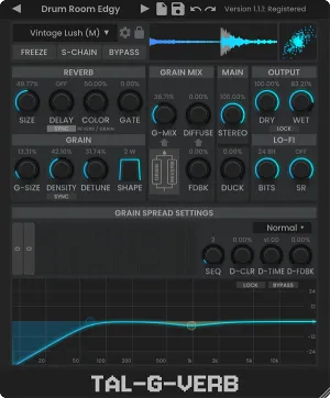 人工智能混响插件-Togu Audio Line TAL-G-Verb v1.2.8 WiN-MAC