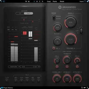 峰值限制器-Plugin Alliance Brainworx bx_limiter True Peak v1.2.1 MacOS