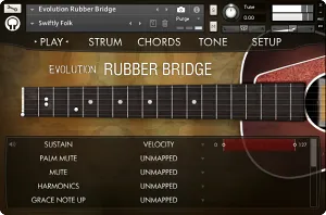橡皮琴桥吉他音源-Orange Tree Samples Evolution Rubber Bridge v1.2.5 KONTAKT