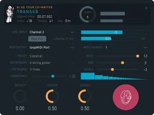 吉他Midi转换控制器-Algoriffix Transkr v2.v2.7.0 WiN-MAC